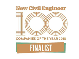 FCC Construction finalist of the "100 Companies of Year 2018" awards of the magazine New Civil Engineer