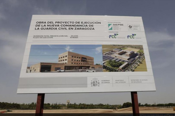 FCC Construcción y FCC Industrial inician la construcción de la nueva Comandancia de la Guardia Civil en Zaragoza