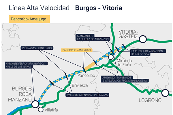 FCC Construcción gana el primer tramo de la Línea de Alta Velocidad Burgos-Vitoria