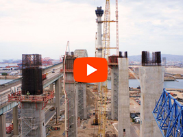 Ya está disponible en el canal YouTube de FCC Construcción, el video sobre el avance de construcción del puente Gerald Desmond (Los Ángeles)