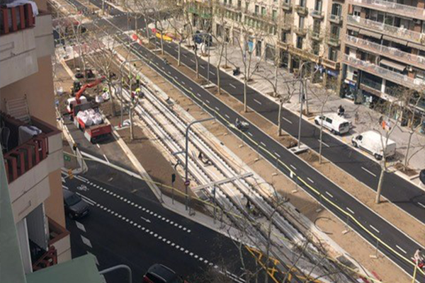 FCC Construcción finaliza los trabajos de urbanización del proyecto de unión del tranvía de Barcelona